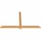 Ekena Millwork Eugene Smooth Timber Gable Bracket, Western Red Cedar, 60"W x 35"H x 1 1/2"D x 3 1/2"F, 14/12 Pitch GBW060X35X0204EUG00SWR - alternate 2